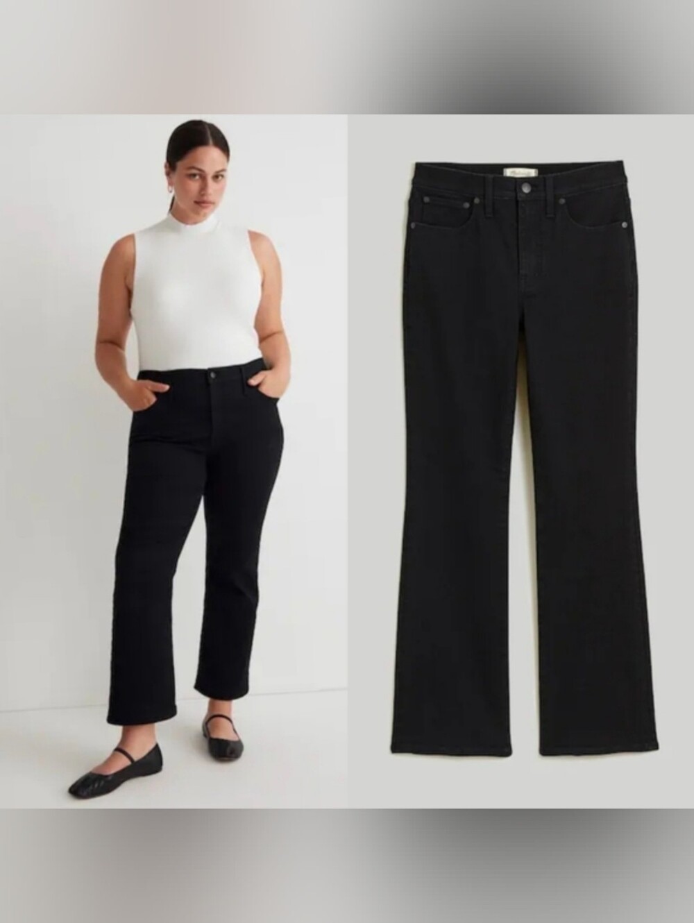 Madewell Kick Out Crop Jeans Black